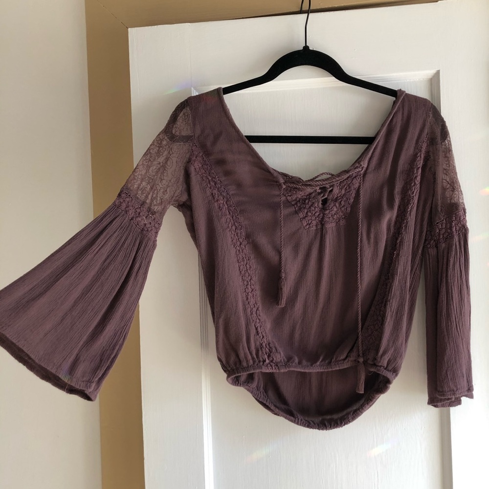 Plum flowy shirt
